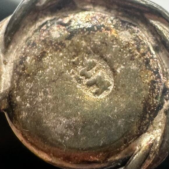 Antique vintage 800 silver Butterscotch egg yolk amber hook drop dangle earrings - Picture 8 of 10